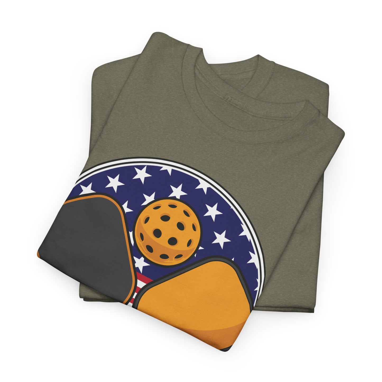 "USA Flag Paddle Pickleball" Men's Pickleball T-Shirt