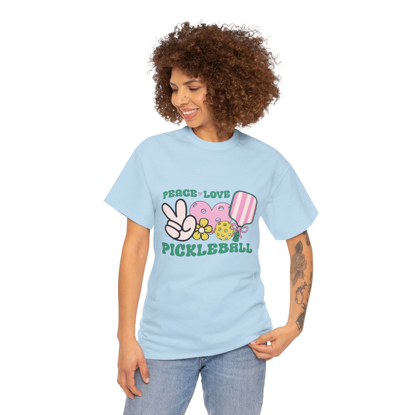 "Peace Love Pickleball" Women's Pickleball T-Shirt