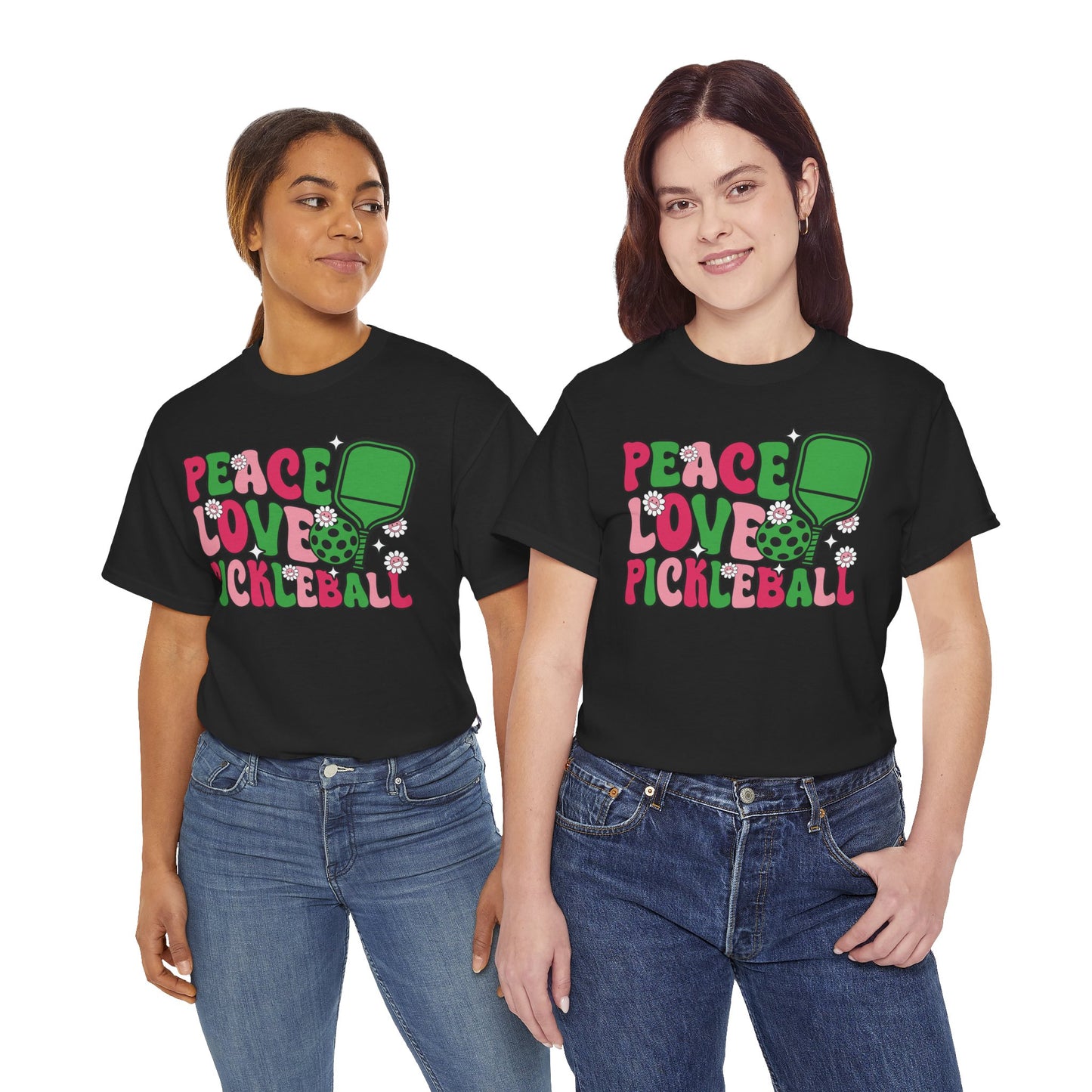 "Pickleball Love Peace" Women's Pickleball T-Shirt