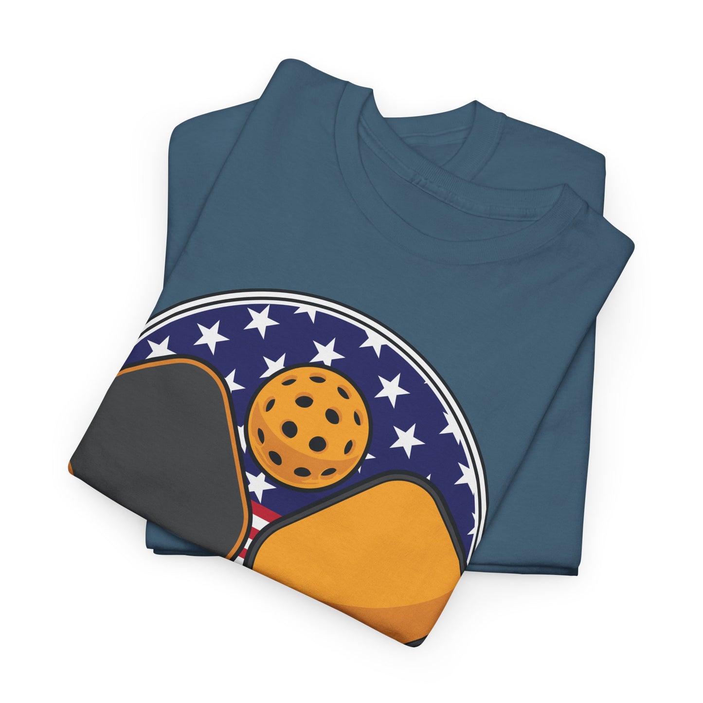 "USA Flag Paddle Pickleball" Men's Pickleball T-Shirt