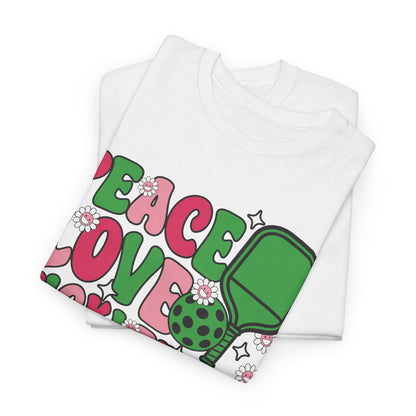 "Pickleball Love Peace" Women's Pickleball T-Shirt