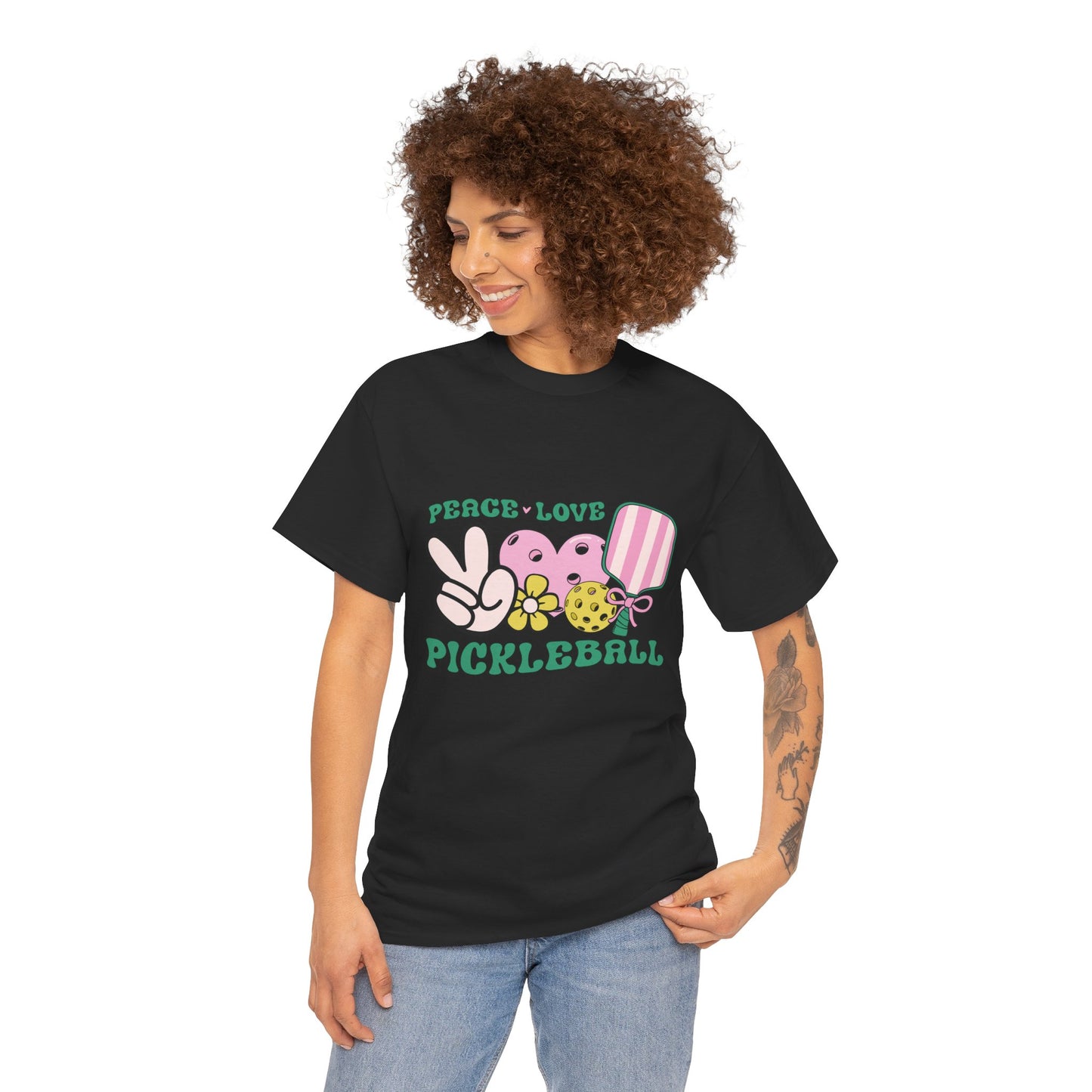 "Peace Love Pickleball" Women's Pickleball T-Shirt