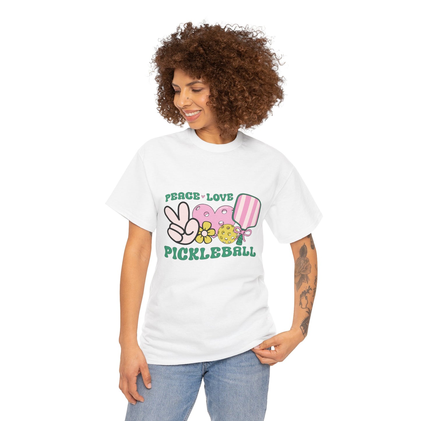 "Peace Love Pickleball" Women's Pickleball T-Shirt