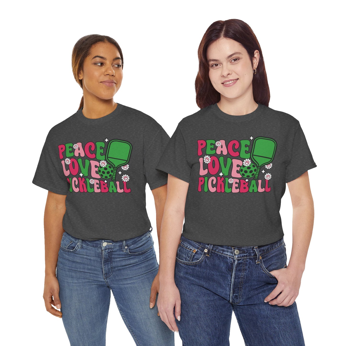 "Pickleball Love Peace" Women's Pickleball T-Shirt