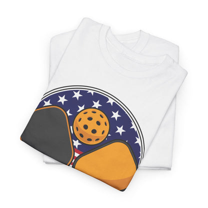 "USA Flag Paddle Pickleball" Men's Pickleball T-Shirt