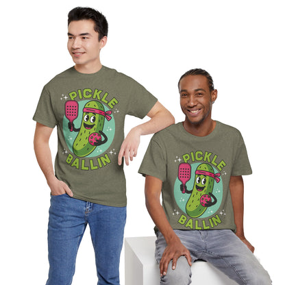 "Pickle Ballin" Men's Pickleball T-Shirt