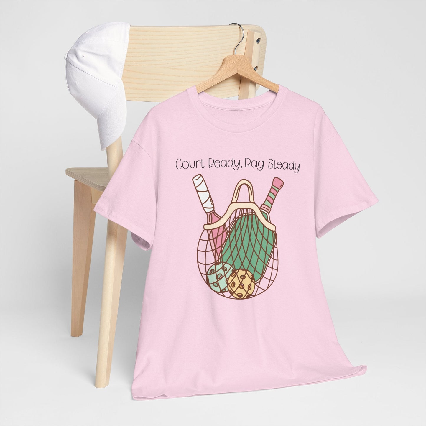 "Court Ready, Bag Steady" Women's Pickleball T-Shirt