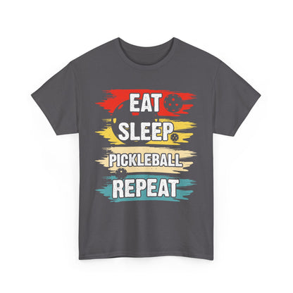 "Eat Sleep Pickleball Repeat" Funny Pickleball T-Shirt for Men and Women