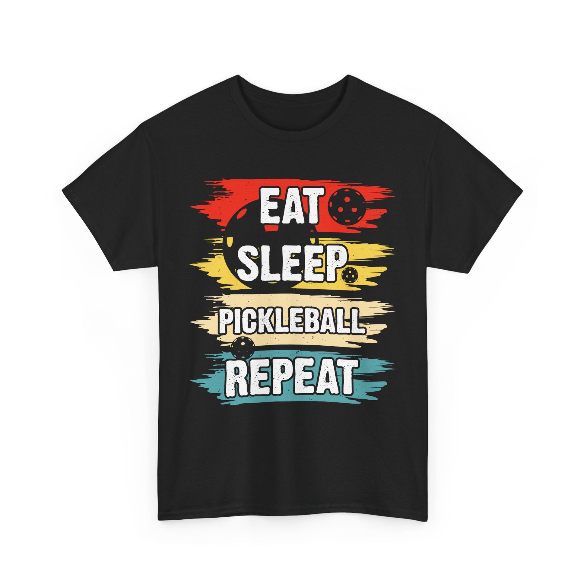 "Eat Sleep Pickleball Repeat" Funny Pickleball T-Shirt for Men and Women