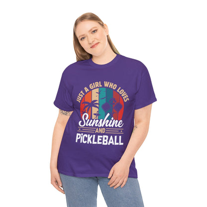 "Just a Girl Who Lives Sunshine and Pickleball" Women's Pickleball T-Shirt