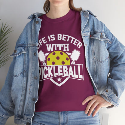 "Life is Better With Pickleball" Pickleball T-Shirt for Men and Women