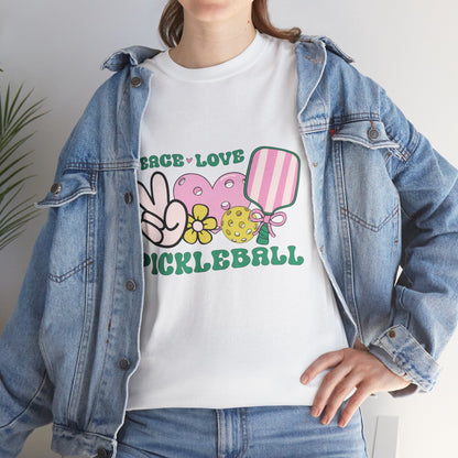 "Peace Love Pickleball" Women's Pickleball T-Shirt