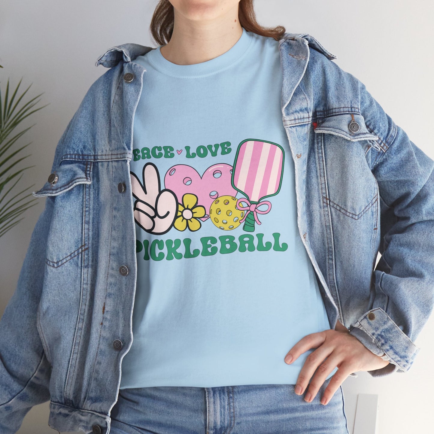 "Peace Love Pickleball" Women's Pickleball T-Shirt