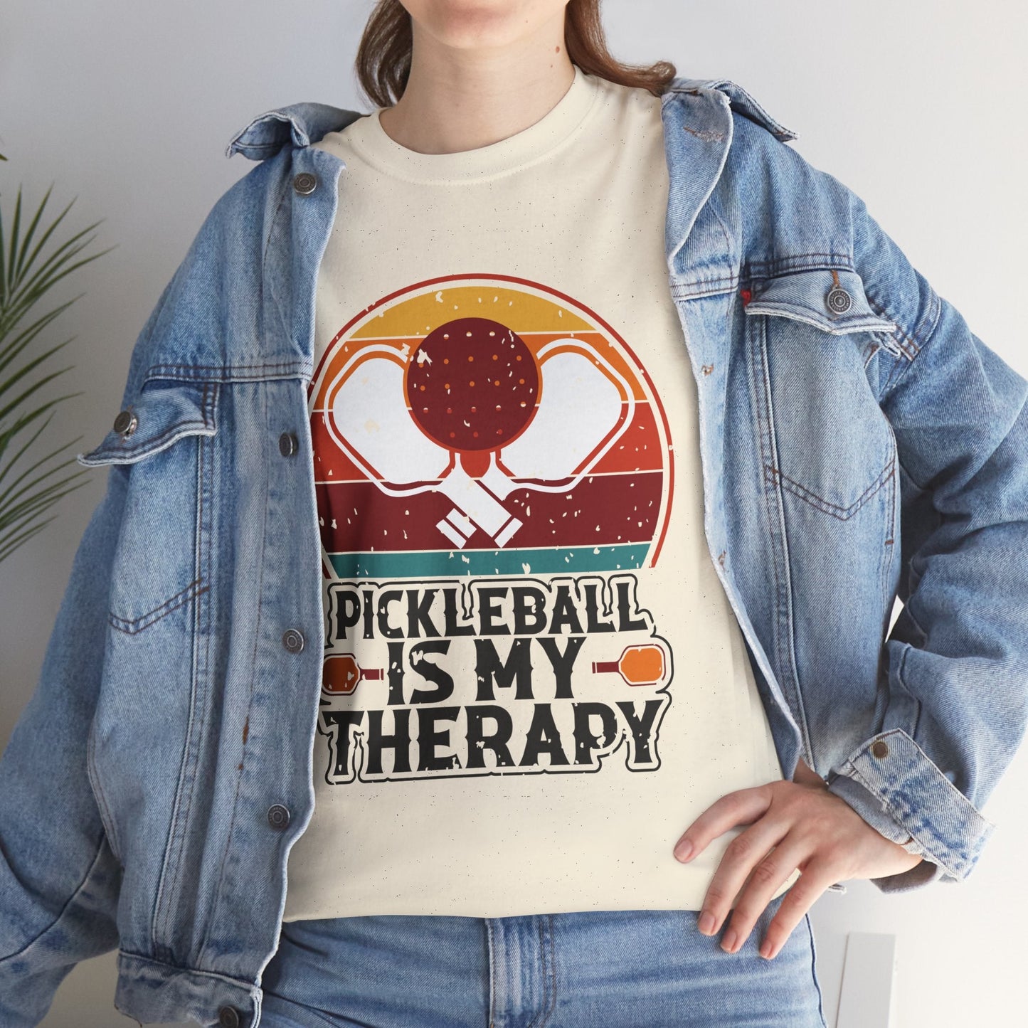 "Pickleball is my Therapy" Funny Pickleball T-Shirt for Men and Women