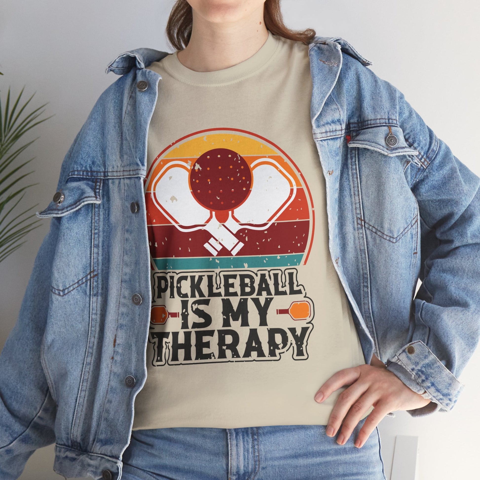 "Pickleball is my Therapy" Funny Pickleball T-Shirt for Men and Women