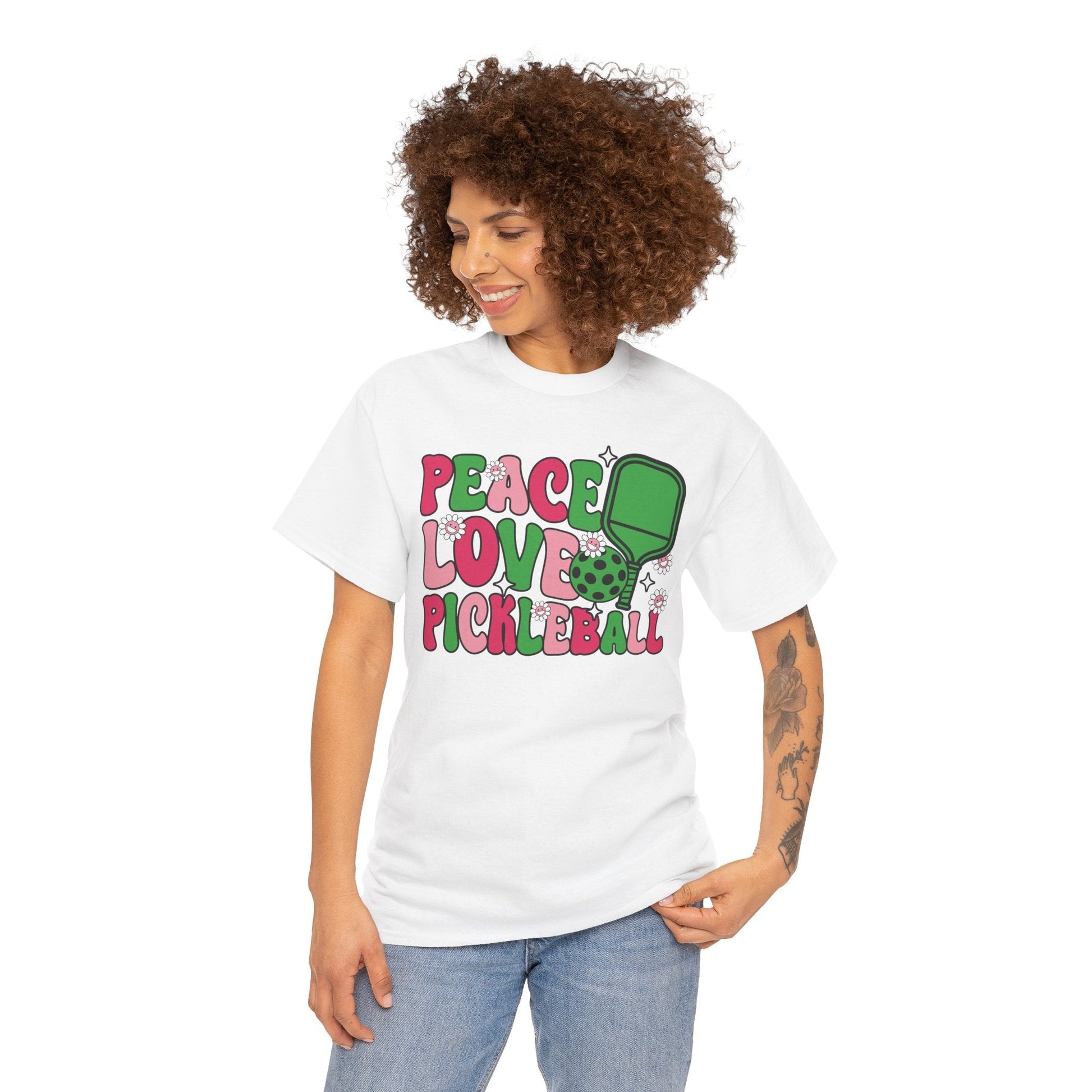 "Pickleball Love Peace" Women's Pickleball T-Shirt