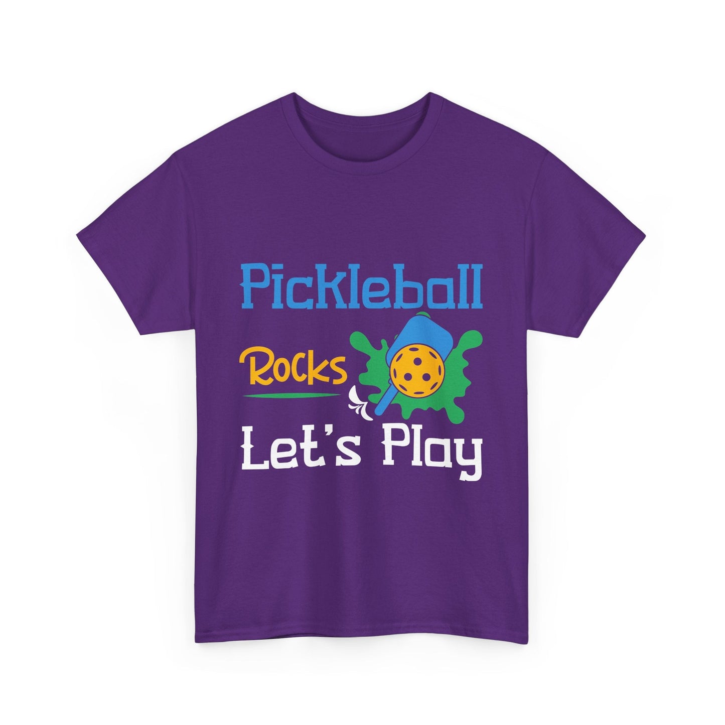 "Pickleball Rocks, Let's Play" Pickleball T-Shirt for Men and Women