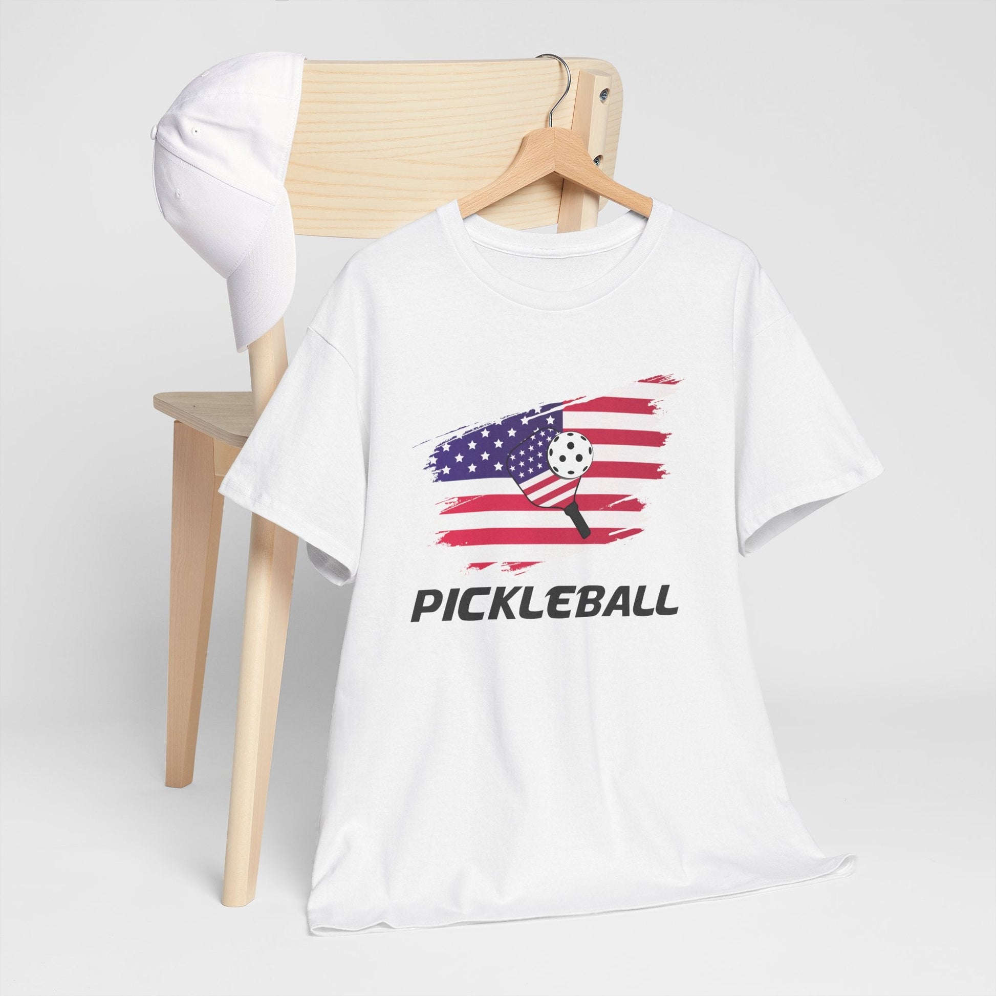 "Pickleball USA Flag Paddle" Men's T-Shirt