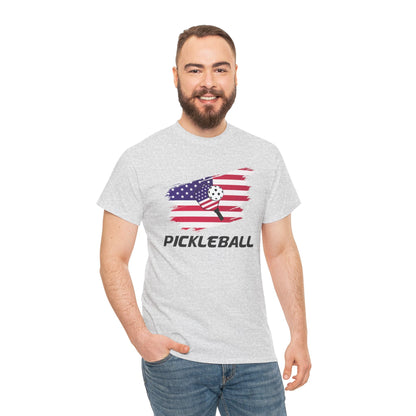 "Pickleball USA Flag Paddle" Men's T-Shirt