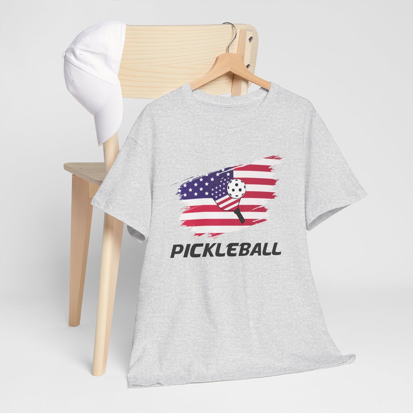 "Pickleball USA Flag Paddle" Men's T-Shirt