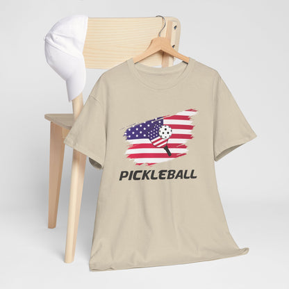 "Pickleball USA Flag Paddle" Men's T-Shirt