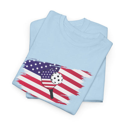 "Pickleball USA Flag Paddle" Men's T-Shirt