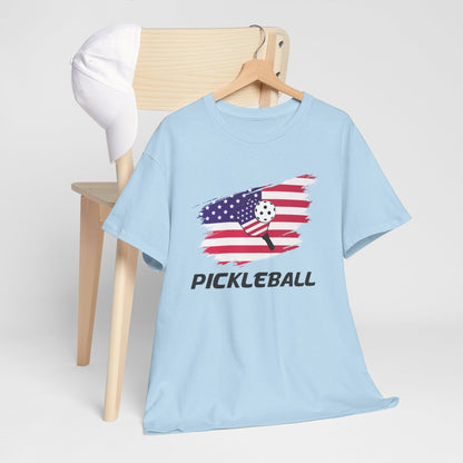 "Pickleball USA Flag Paddle" Men's T-Shirt