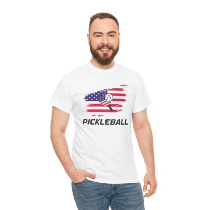 "Pickleball USA Flag Paddle" Men's T-Shirt