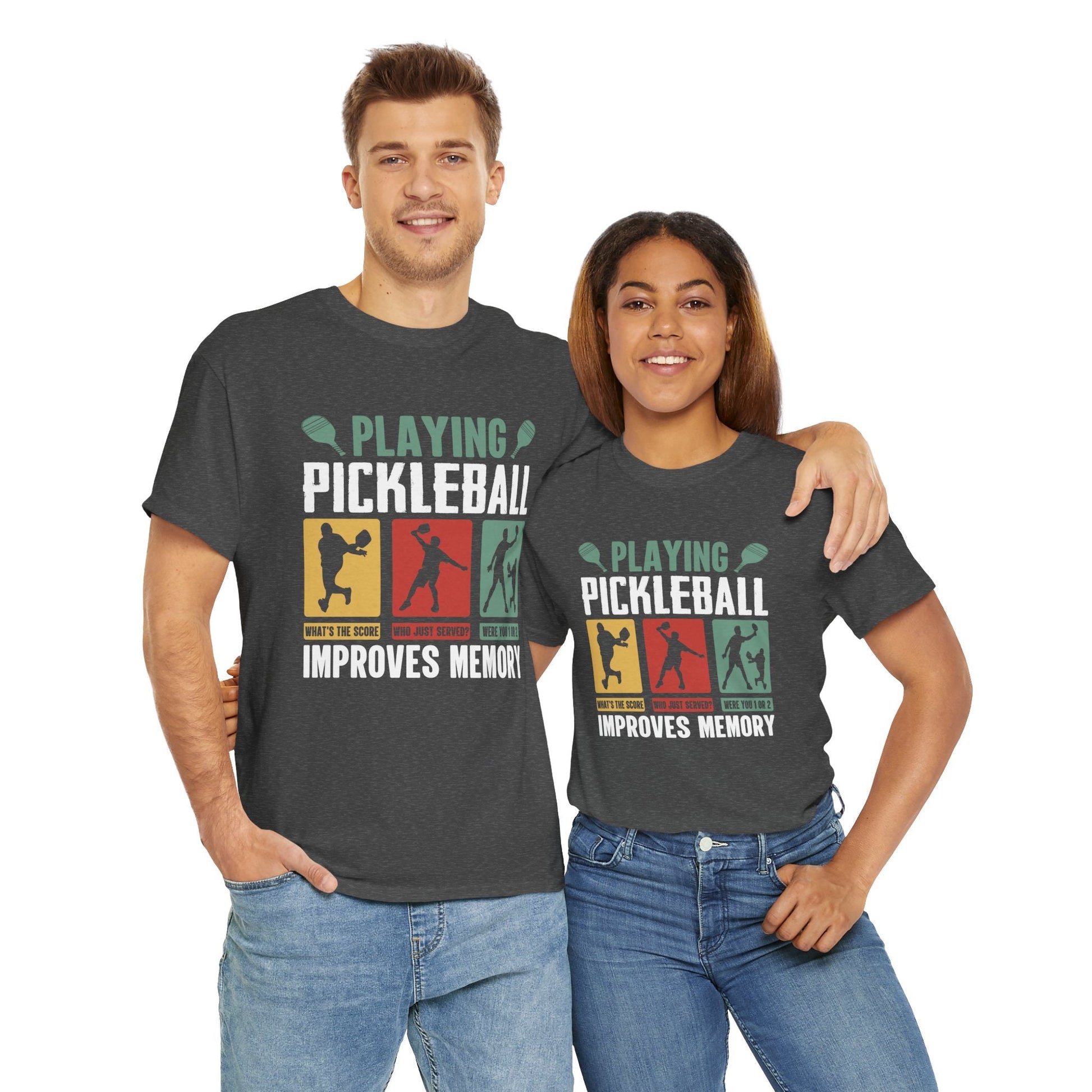 "Playing Pickleball Improves Memory" Pickleball T-Shirt for Men and Women