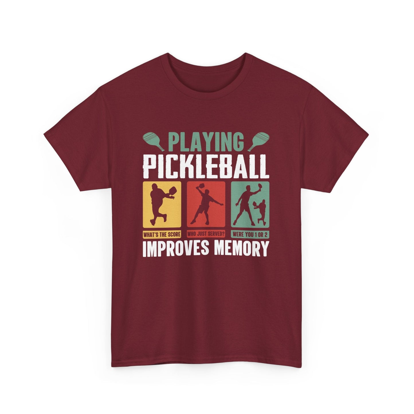 "Playing Pickleball Improves Memory" Pickleball T-Shirt for Men and Women