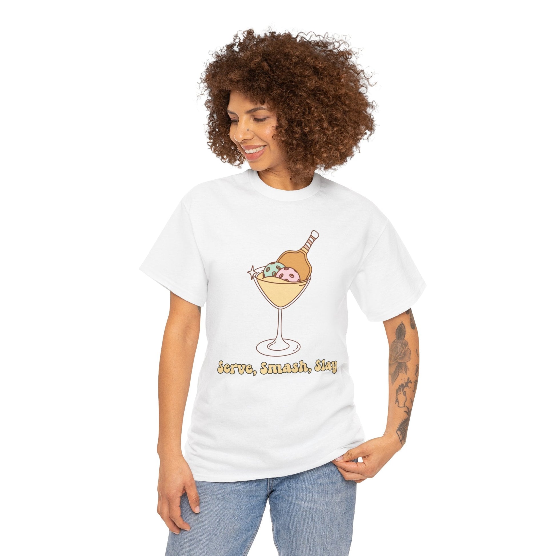 "Serve, Smash, Slay" Women's Pickleball T-Shirt