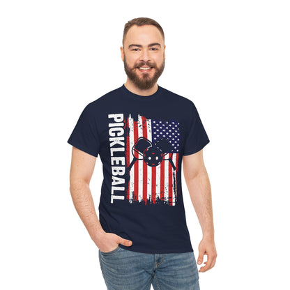 USA Flag Men's Pickleball T-Shirt