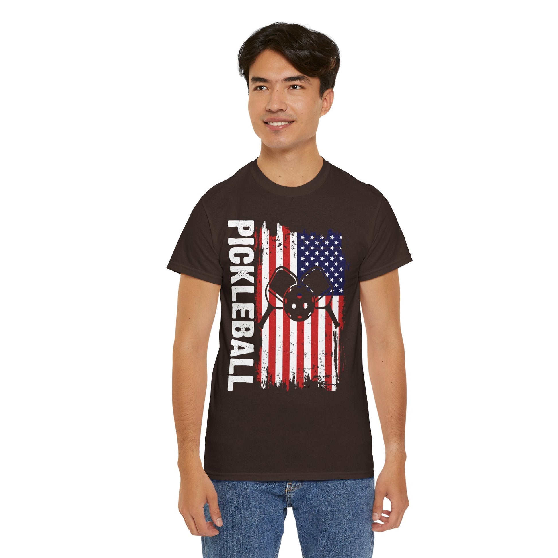 USA Flag Men's Pickleball T-Shirt